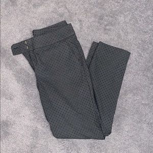 Loft Marisa skinny polka dot ankle length pants, 4